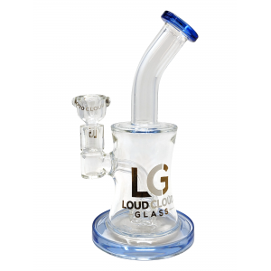 8" Loud Cloud Glass Barrel Perc Water Pipe [10277]